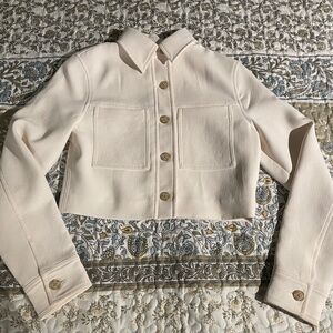 Aritzia Wilfred cropped jacket light birch xxs